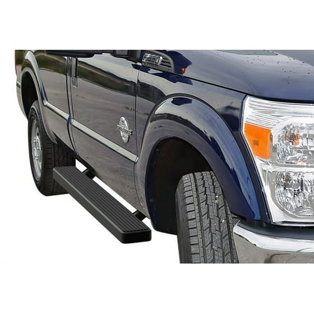 1999-2016 Ford F-250/F-350/F-450/F-550 Super Duty Regular Cab Black Finish 6 Inch Door to Door Side Bar Side Step Running Board