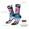 thumbnail image 4 of Fuzoiu Colorful Donut Print Athletic Crew Socks for Men & Women,Casual Crew Socks,Above Ankle Crew Socks for Business, Casual, 4 of 6