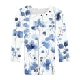thumbnail image 4 of Back to School Pohista Fall Tees Slim Fit Blouses & Button-Down Shirts Petite 3/4 Sleeve Tunic Tops for Women My Order My Items, 4 of 5
