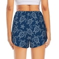 thumbnail image 3 of Picia Sea Turtle Pattern Women's 2 in 1 Athletic Running Shorts High Waisted Workout Casual Gym Sweat Shorts with Comfy Liner Zipper Pockets-XX-Large, 3 of 9