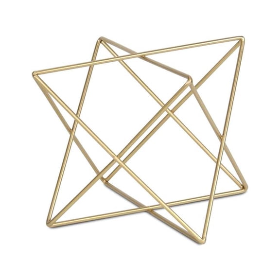 Cheungs 6082GD-L Eclipta Golden Metal Octagram Table Decor - Large