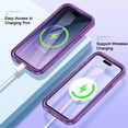 thumbnail image 4 of ChicShell Transparent iPhone 15 Case with Built-in Screen Protector, Magnetic Back Cover Compatible with MagSafe Shockproof Perfect Protection for Apple iPhone 15, Darkpurple, 4 of 8