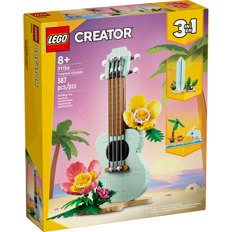 LEGO Creator 3 in 1 Tropical Ukulele Instrument Toy, Transforms