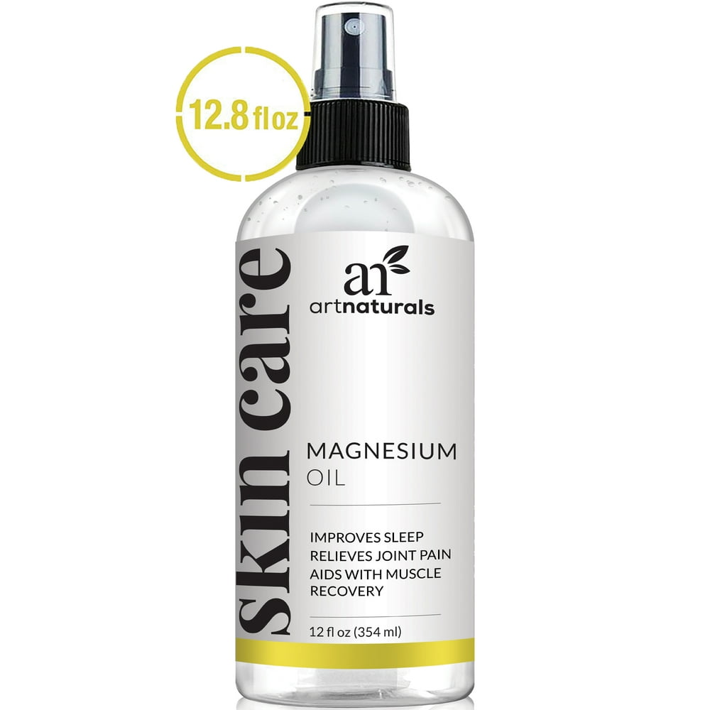 Artnaturals Pure Magnesium Oil Spray For Migraines, Sore Muscle, Stress