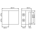 thumbnail image 2 of Miseno Mbdh1695 Tall Barn Door Flat Rail Stop - Black, 2 of 2