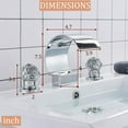 thumbnail image 5 of Widespread Bathroom Basin Faucet Crystal Handle Sink Mixer Tap Chrome Finish, 5 of 12