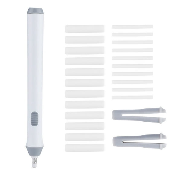 Battery Powered Eraser, Tenwin Electric Battery Operated Automatic Portable Plastic Pencil Eraser with 22 Replaceable Eraser Refills for Graphite Pencil
