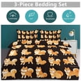 thumbnail image 5 of 3 Pcs Soft Bedding Set, Includes 1 Duvet Cover with Zipper And 2 Pillow,Shams Cartoon Cute Dog Queen(90"×90"), 5 of 8