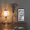 thumbnail image 6 of Clock Flower Stencil with a Paint Brush 11.8x5.9inch Vintage Gears Rose Stencil Peach Blossom Painting Stencil Butterfly Silhouette Templates for Wall Tiles Floor Paper Furniture 1pc, 6 of 9