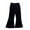 Black, variant on KAUOD Girls Velvet Flare Leggings Winter Thermal Bell-Bottom Tights Pants Kids Cute School Dance Stretchy Warm Leggings