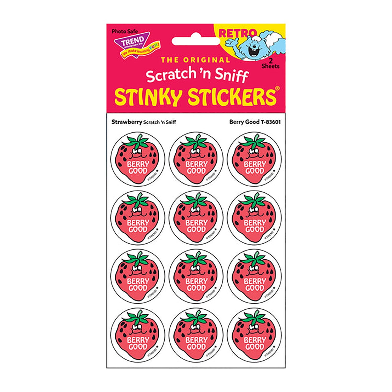 Trend Enterprises T-83601-6 Strawberry Scented Good Berry Stickers - 24 Count - Pack of 6