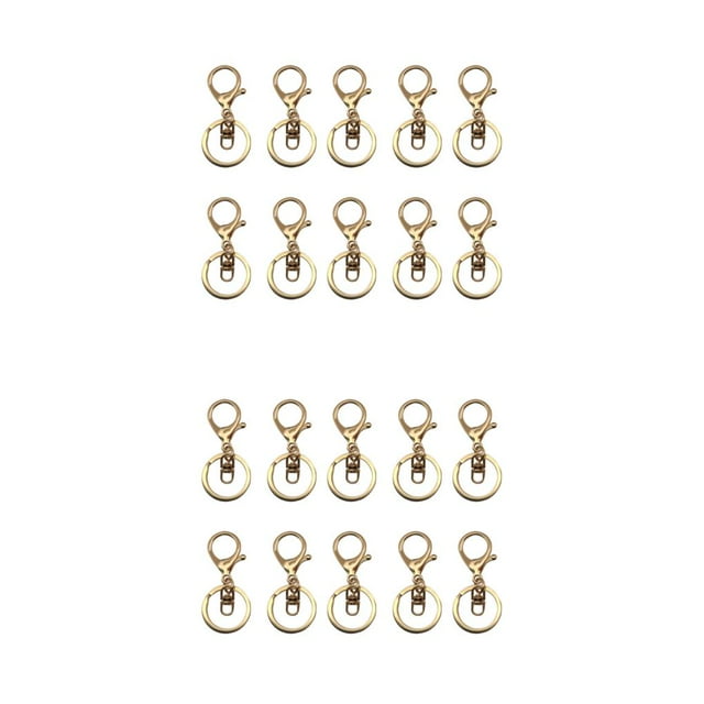ZheElen 10pack/lot Metal Key Chain Snap Hooks - Accessories For Personalized Keychain Is Low KC Gold 2Set