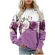 thumbnail image 2 of Heisall Womens Hoodies Spring Autumn Non-positional Print Fashion Casual Loose Ribbed Design Crewneck 2025 New Arrival Tops, 2 of 5