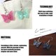 thumbnail image 3 of pares de pendientes de mariposa, joyería de insectos a la moda para mujeres, niñas y niños, regalo de Navidad, 8 colores, 3 of 5