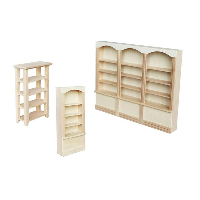 Estantes De Madera En Miniatura De Casa De Muñecas Para 1:12 Juego De Muebles De Casa De Muñecas