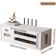 thumbnail image 3 of BlayaAdd WiFi Router Storage Box, Wall Mount Router Box with Heat Dissipation Hole, Hider Cable Power Storage Box Wifi Router Shelf Rack for Home Office Classroom (White), 3 of 7