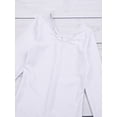 thumbnail image 6 of Aislor Kids Girls Long Sleeve Bodysuit Full Body Unitard Ballet Dance Gymnastics Leotard Dancewear White 5-6, 6 of 7
