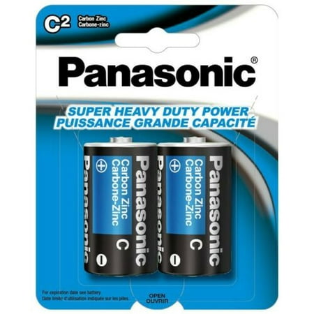2 Pack Panasonic C-Size C TYPE Battery Super Heavy Duty Batteries