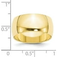 thumbnail image 3 of Avariah Solid 10k Yellow Gold 10.2mm Half Round Wedding Band Size 9 - Ring Size 9.0, 3 of 6