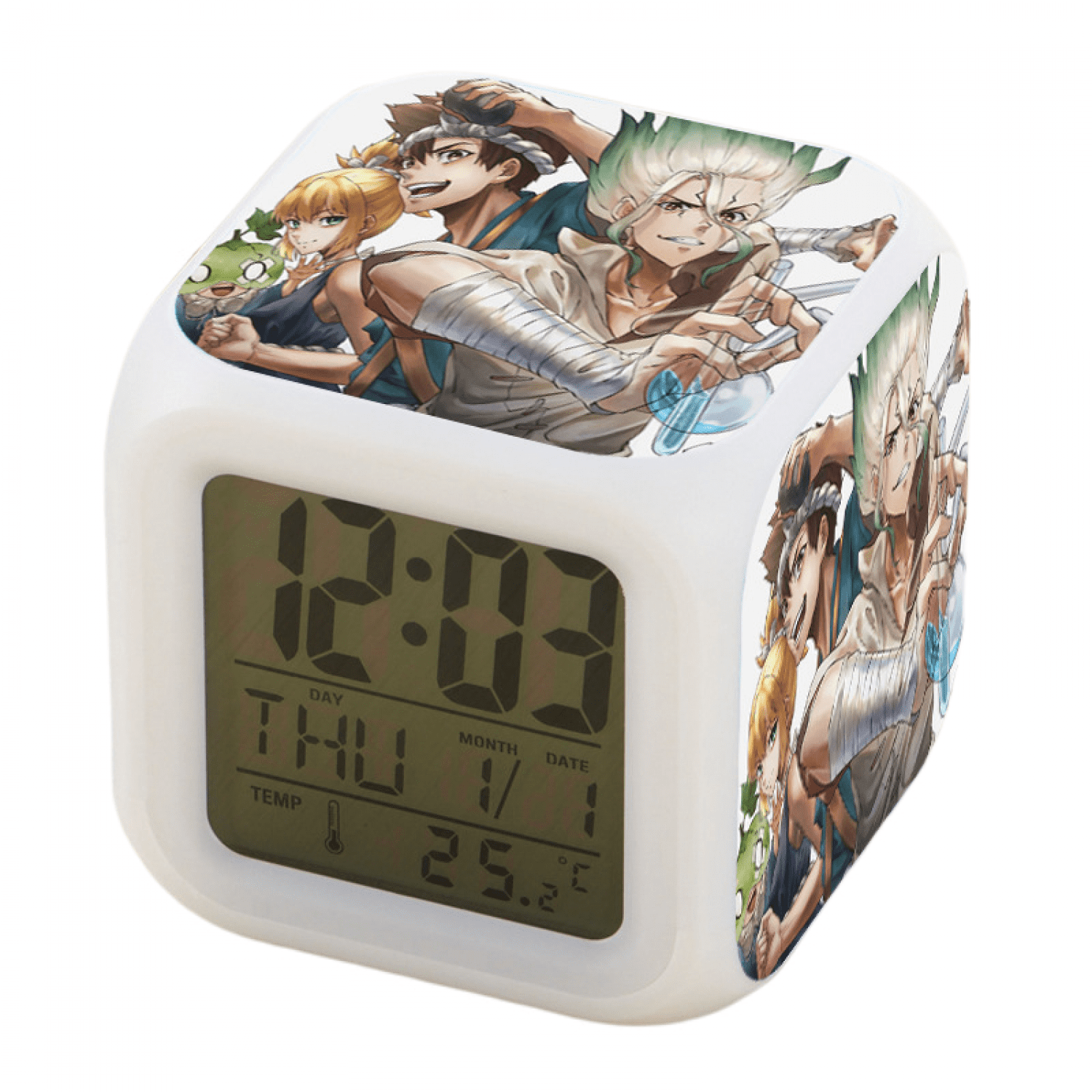 Alarm Clock For Kids, Digital Alarm Clock Cube Wake Up Clocks With 4