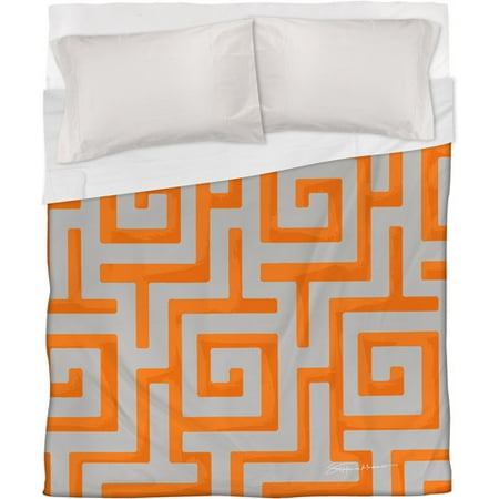 MOD Home Greek Key Orange Duvet