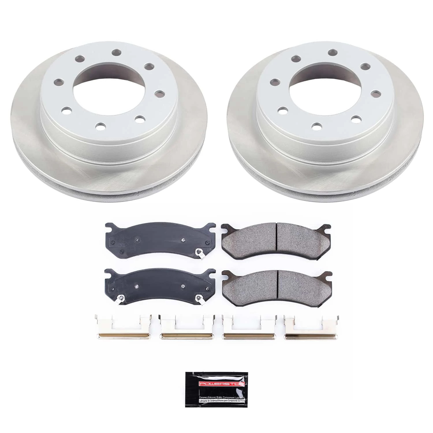 PowerStop Rear Semi-Coated Rotor and Low-Dust Ceramic Brake Pad Kit SC2036