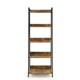 thumbnail image 3 of CAPHAUS 5 Tier Ladder Bookshelf, 24 Inch Width Free Standing Shelf, Bookcase Shelf Storage Rack Organizer, Industrial Book Shelves for Home Office, Living Room, Kitchen, Rustic Oak, Vintage Shelves, 3 of 9