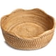 thumbnail image 1 of HITOMEN Cestas de pan de ratán hechas a mano, redondas de mimbre para servir frutas, cuencos de almacenamiento, tejido natural, decorativo, organizador de mostrador de cocina (marrón miel) M-10.2'', 1 of 1
