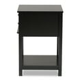 thumbnail image 5 of Baxton Studio Willow Modern Transitional Black Finished 2-Drawer Wood Nightstand, 5 of 9
