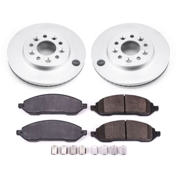 PowerStop Front Geomet Coated Brake Rotor and Pad Kit Fits: FORD MERCURY Select Models CRK3051