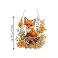 thumbnail image 2 of Kuokaa Fall Diamond Art Hanging Ornament Kit, DIY Autumn Gem Painting Suncatcher with Sparkling Plastic Gems, Printed Pattern and Hanging Cord, Window and Wall Decor (Fox), 2 of 7