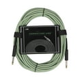 thumbnail image 2 of 10m Guitar Cable Wire Cord Electric Bass Audio Cable Noise Reduction Line Color Braided Shielded Cables Guitar Amplifier Accessories Green, 2 of 6