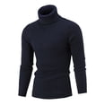 thumbnail image 1 of Camisa de punto de cuello alto informal de manga larga con cuello alto para hombre de invierno, 1 of 6