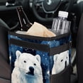 thumbnail image 6 of Polar Bear Mini Trash Can for Car: Foldable with Lid, Leak-Proof and Hanging Storage Bag, 6 of 6