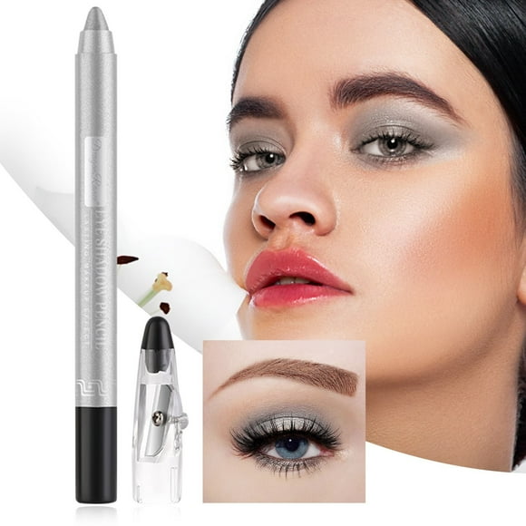 Clearance!DHALL Eyeshadow,Eye Shadow Pen Eyeliner Eye Shadow Stick Eye Shadow Lying Silkworm Pen Pearl Eye Shadow Pen With Sharpener Foam Pen,Eyeshadow Palette