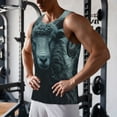 thumbnail image 5 of Gukieu Moody Ram Portrait Print Men's Quick Dry Fitness Vest, Round Neck Sleeveless Fitness Bodybuilding Top-XX-Large, 5 of 7