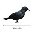 thumbnail image 2 of Realistic Crow Handmade Black Feathered Crow For Halloween Decorations Birds, 2 of 2