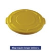 Round Flat Top Lid, for 20-Gallon Round Brute Containers, 19 4/5", dia., Yellow
