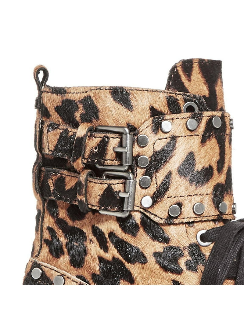 Sam Edelman Women's Brown Leopard Print Calf Hair Studded Jennifer