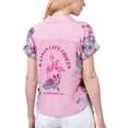 thumbnail image 2 of Women's Margaritaville Pink Kansas City Chiefs Stadium Tie-Front Button-Up Shirt, 2 of 2