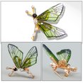 thumbnail image 3 of OUNONA Dragonfly Brooch Set with Rhinestone for Adornment 2Pcs Alloy Green, 3 of 8