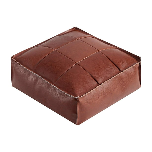 Puf otomano de cuero PU perfecl 40x40x15cm Rojo