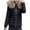 a-Black4515, variant on VNKIDY Women Parkas Fashionable Solid Color Lightweight Cotton Padded Short Coats Long Sleeve Zipper Hooded Slim Fit Jacket For Winter Outings Daily Wear Versatile Outerwear