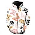 thumbnail image 1 of Spring And Autumn Cartoon Butterfly Pattern zipper Hoodie Casual O Neck Oversized Sweatshirt Hooded Pullover Jacket Men Clothing, 1 of 5