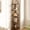 Walnut, variant on Maliowa 5-Tier Corner Shelf Stand, Vintage Corner Bookshelf with Storage, Tall Wood Display Shelf for Small Spaces, Living Room, Kitchen & Bedroom, Walnut