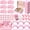 Pink, variant on 48 Packs Pink Beige Spa Party Supplies Set, Sleepover Party Favors with Hair Scrunchies for Bridal Shower, Children Shower, Wedding, Birthday & Special Events (Pink)