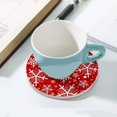 thumbnail image 5 of SKYSONIC Round Drink Coasters 6 Pcs Christmas Winter Snowflake Absorbent Ceramic Coaster with Cork Base for Coffee Cups for Home Decor, 5 of 6