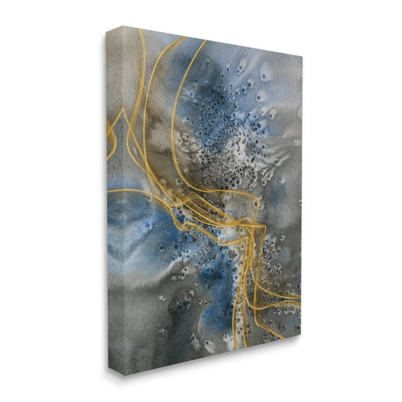 Stupell Industries Coastal Shore Inspired Abstract Design Blue Gray Canvas Wall Art, 36 x 48, Design by Irena Orlov