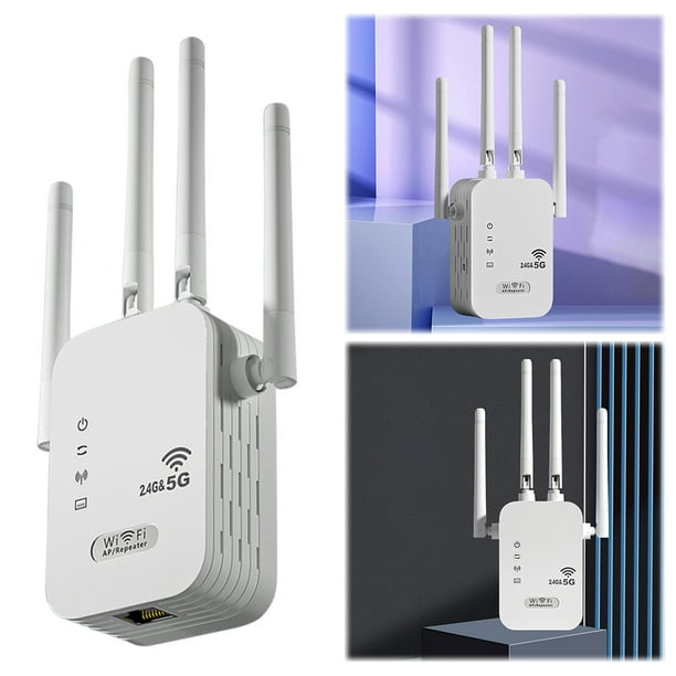 Enhancer Amplificador Señal Wi-Fi 1200Mbps 4 Antenas Doble Banda 2.4GHz/5GHz
