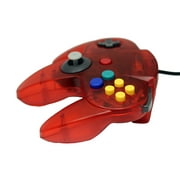 Transparent Red Replacement Controller for Nintendo N64 by Mars Devices